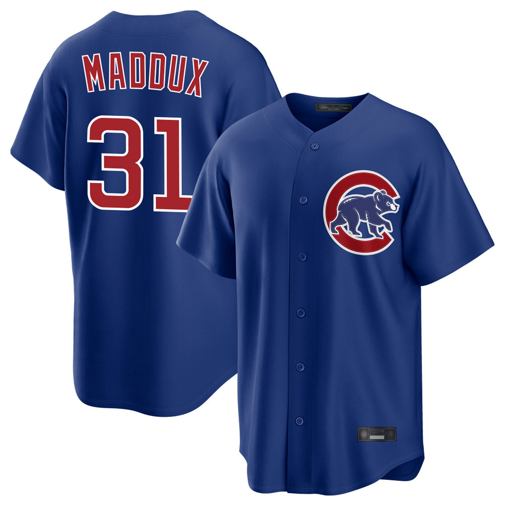 Punc C.Cubs #31 Greg Maddux Player Royal Home Game Stitched Jerseys