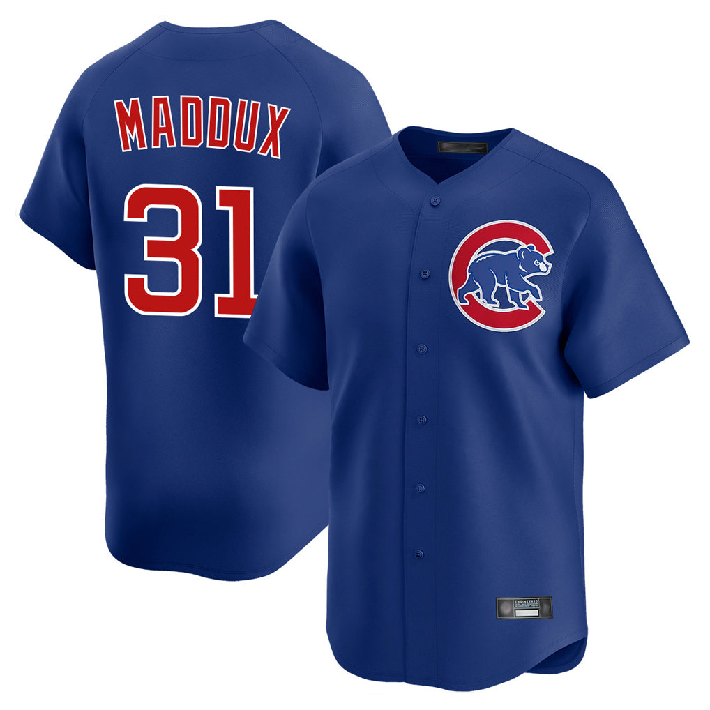 Punc C.Cubs #31 Greg Maddux Player Royal Limited Home Stitched Jerseys