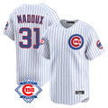 Punc C.Cubs #31 Greg Maddux Player White 150th Anniversary Limited Home Game Stitched Jerseys