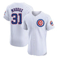 Punc C.Cubs #31 Greg Maddux Player White Limited Elite Home Game Stitched Jerseys