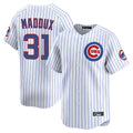 Punc C.Cubs #31 Greg Maddux Player White Limited Home Game Stitched Jerseys