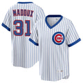 Punc C.Cubs #31 Greg Maddux Player White T-shirt Cooperstown Collection Limited Stitched Jerseys