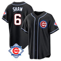 Punc C.Cubs #6 Matt Shaw Player Black Fashion Out 150th Anniversary Game Stitched Jerseys