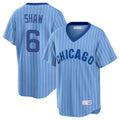 Punc C.Cubs #6 Matt Shaw Player Blue T-shirt Cooperstown Collection Limited Stitched Jerseys