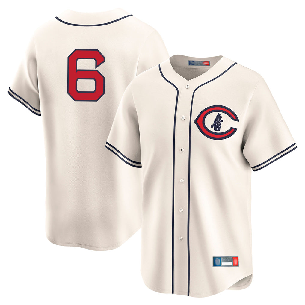 Punc C.Cubs #6 Matt Shaw Player Cream Field of Dreams Limited Home Game Stitched Jerseys