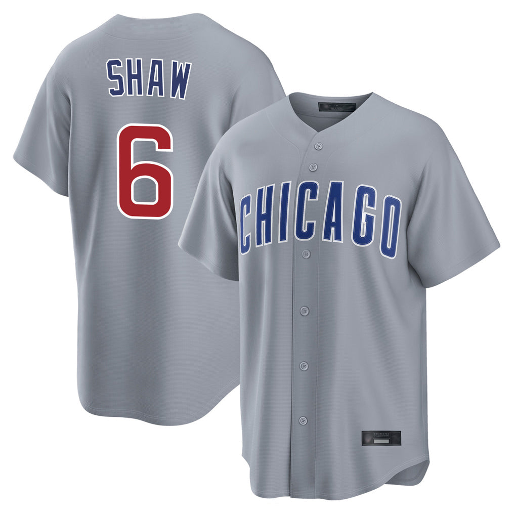 Punc C.Cubs #6 Matt Shaw Player Gray Home Game Stitched Jerseys