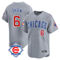 Punc C.Cubs #6 Matt Shaw Player Gray Road 150th Anniversary Limited Home Stitched Jerseys
