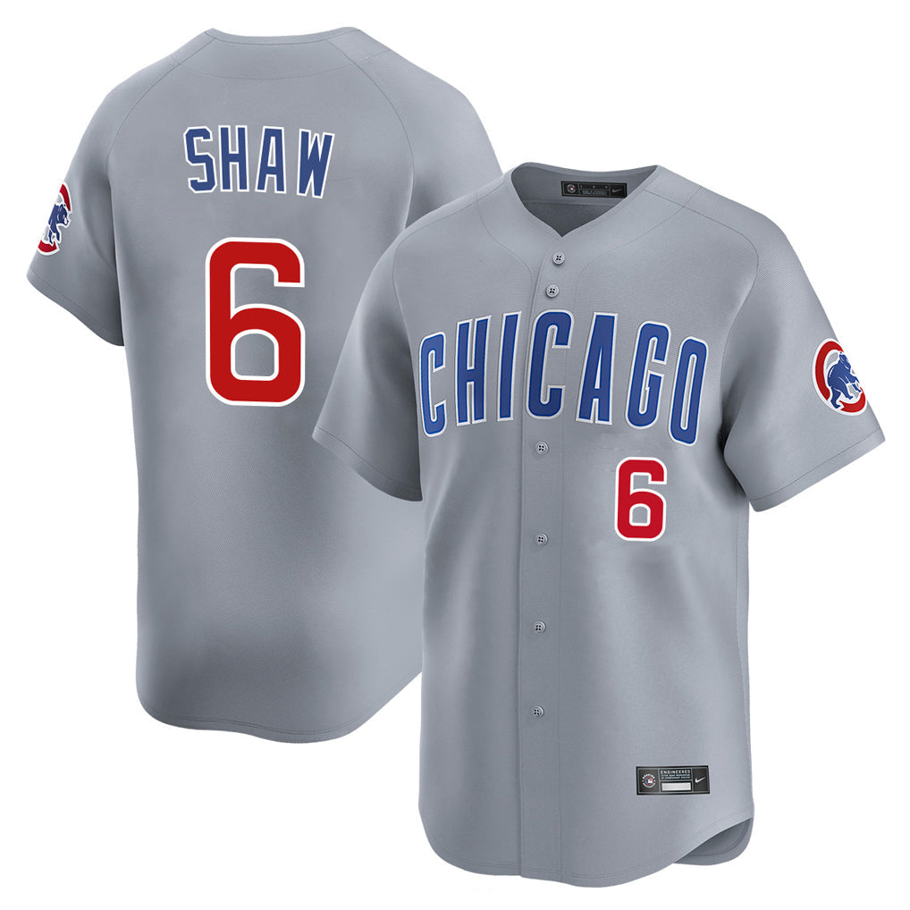 Punc C.Cubs #6 Matt Shaw Player Gray Road Limited Home Stitched Jerseys