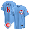 Punc C.Cubs #6 Matt Shaw Player Light Blue 150th Anniversary Home Game Stitched Jerseys