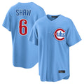 Punc C.Cubs #6 Matt Shaw Player Light Blue Home Game Stitched Jerseys