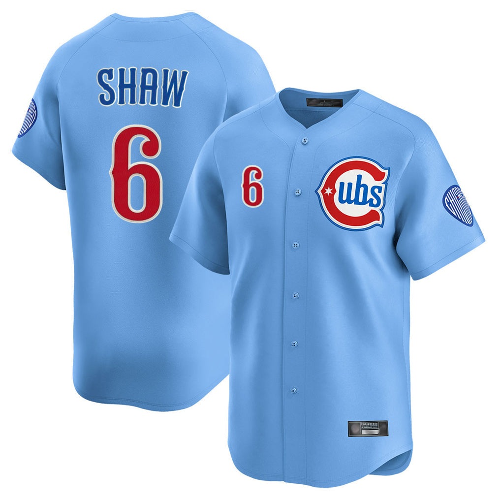 Punc C.Cubs #6 Matt Shaw Player Light Blue Limited Home Stitched Jerseys