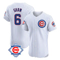 Punc C.Cubs #6 Matt Shaw Player White 150th Anniversary Limited Elite Home Game Stitched Jerseys