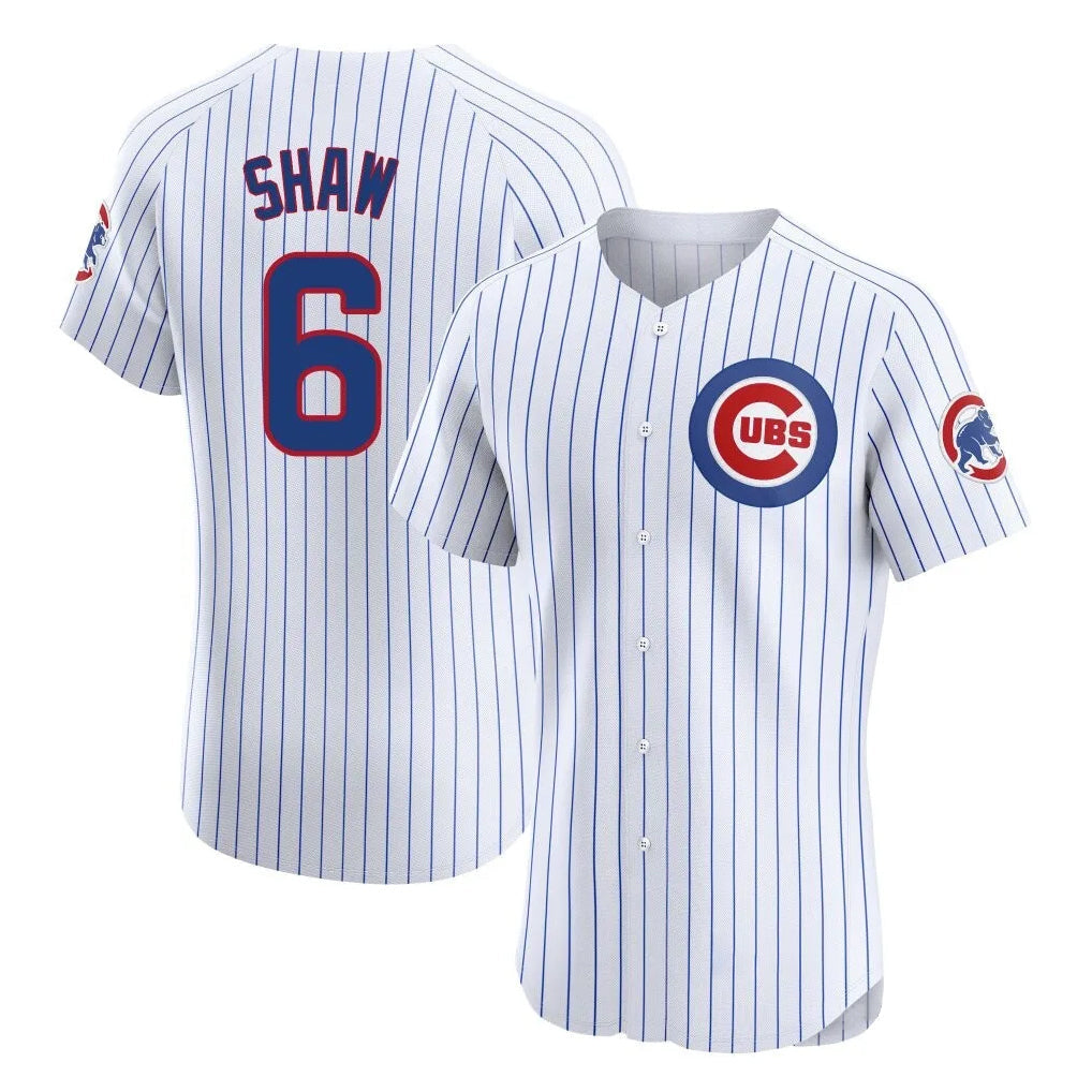 Punc C.Cubs #6 Matt Shaw Player White Limited Elite Home Game Stitched Jerseys