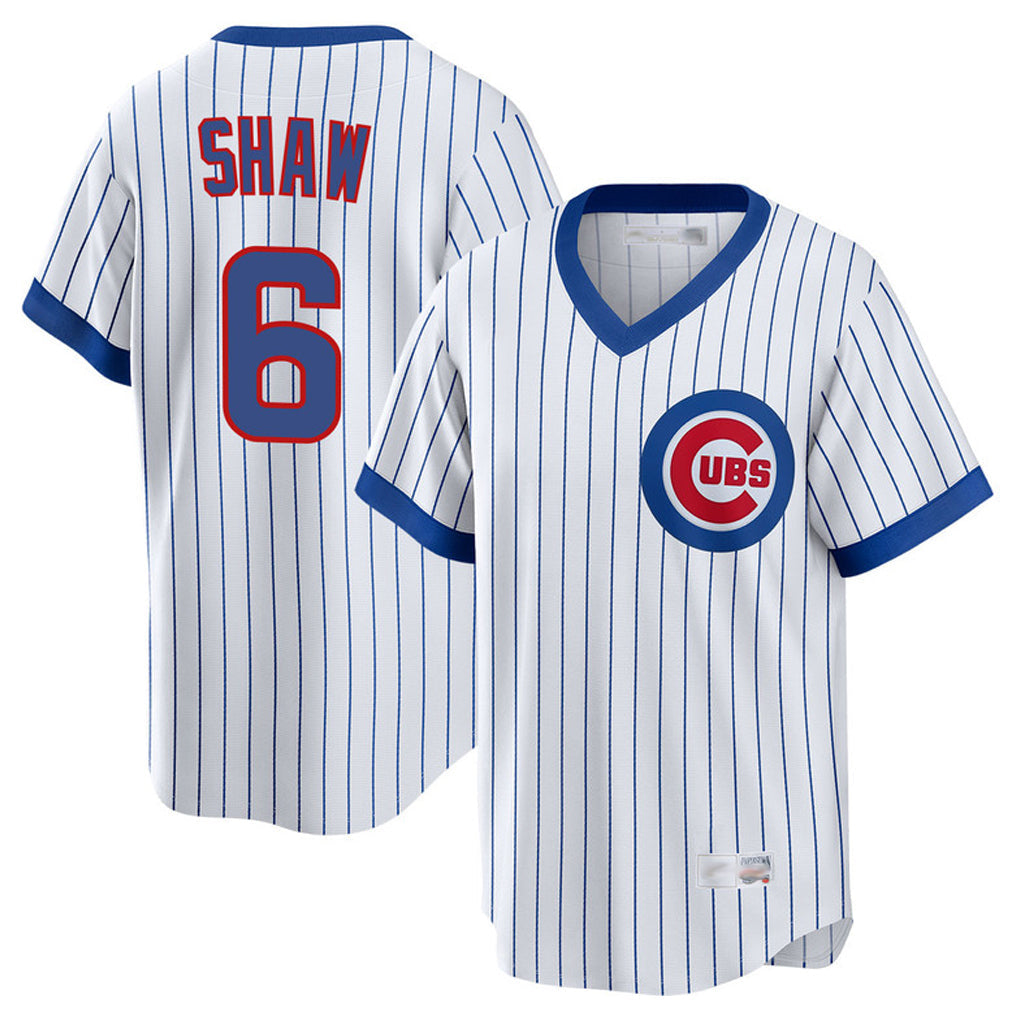 Punc C.Cubs #6 Matt Shaw Player White T-shirt Cooperstown Collection Limited Stitched Jerseys