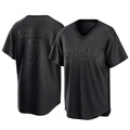 Punc C.Cubs #7 Dansby Swanson Player Black T-shirt Home Game Stitched Jerseys