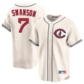 Punc C.Cubs #7 Dansby Swanson Player Cream Field of Dreams Limited Home Game Stitched Jerseys