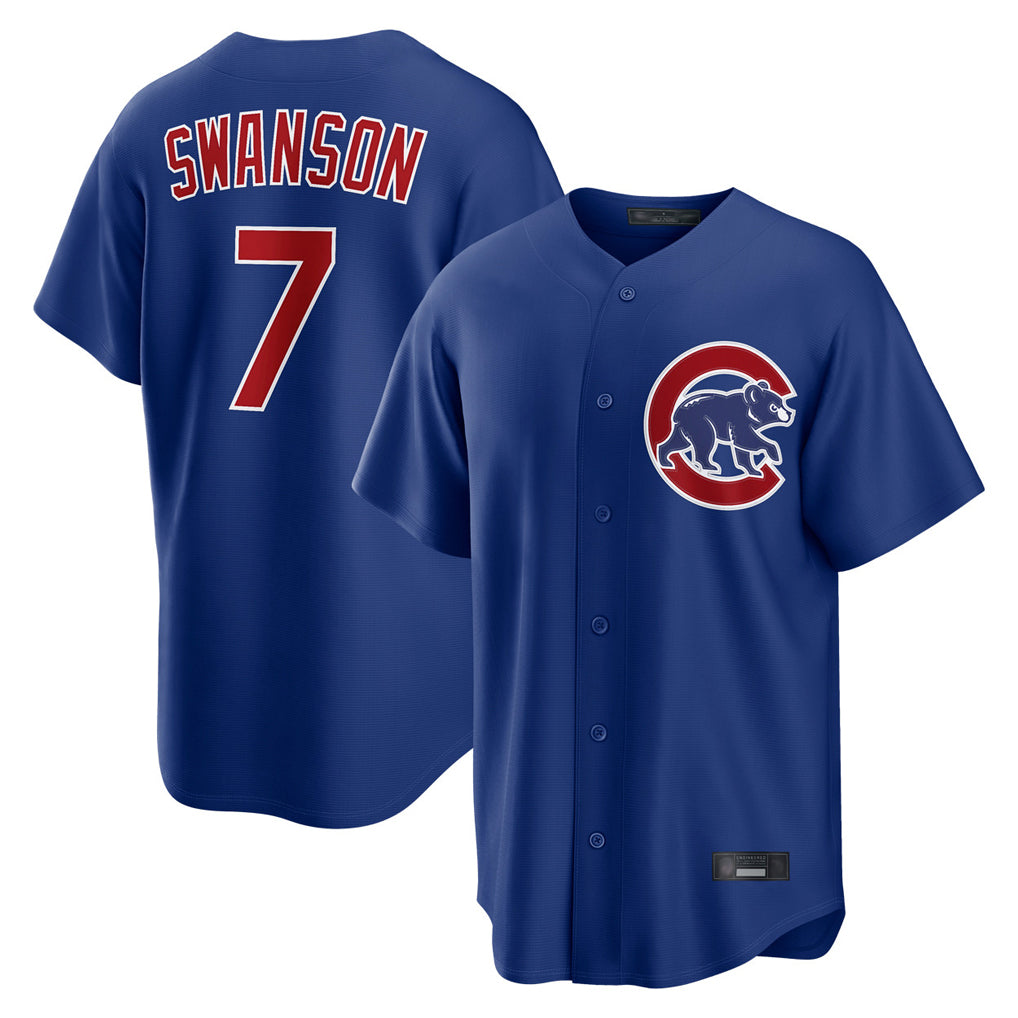 Punc C.Cubs #7 Dansby Swanson Player Royal Home Game Stitched Jerseys