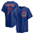 Punc C.Cubs #7 Dansby Swanson Player Royal Home Game Stitched Jerseys