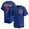 Punc C.Cubs #7 Dansby Swanson Player Royal Limited Home Stitched Jerseys