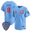 Punc C.Cubs #8 Ian Happ Player Blue Vapor Premier Limited Home Stitched Jerseys