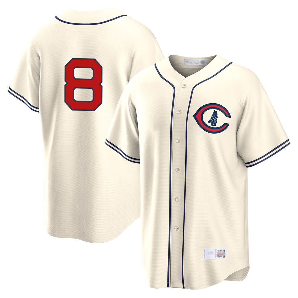 Punc C.Cubs #8 Ian Happ Player Cream Field of Dreams Home Game Stitched Jerseys
