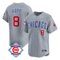 Punc C.Cubs #8 Ian Happ Player Gray Road 150th Anniversary Limited Home Stitched Jerseys
