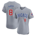 Punc C.Cubs #8 Ian Happ Player Gray Road Limited Elite Home Stitched Jerseys