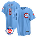 Punc C.Cubs #8 Ian Happ Player Light Blue 150th Anniversary Home Game Stitched Jerseys
