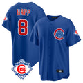 Punc C.Cubs #8 Ian Happ Player Royal 150th Anniversary Home Game Stitched Jerseys