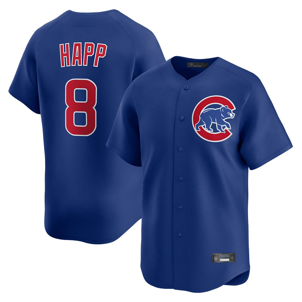 Punc C.Cubs #8 Ian Happ Player Royal Limited Home Stitched Jerseys