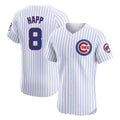 Punc C.Cubs #8 Ian Happ Player White Limited Elite Home Game Stitched Jerseys