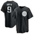 Punc C.Cubs #9 Miguel Amaya Player Black Game Stitched Jerseys