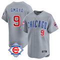 Punc C.Cubs #9 Miguel Amaya Player Gray Road 150th Anniversary Limited Home Stitched Jerseys