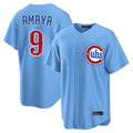 Punc C.Cubs #9 Miguel Amaya Player Light Blue Home Game Stitched Jerseys