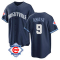 Punc C.Cubs #9 Miguel Amaya Player Navy 150th Anniversary City Connect Home Game Stitched Jerseys
