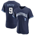 Punc C.Cubs #9 Miguel Amaya Player Navy City Connect Limited Elite Home Stitched Jerseys