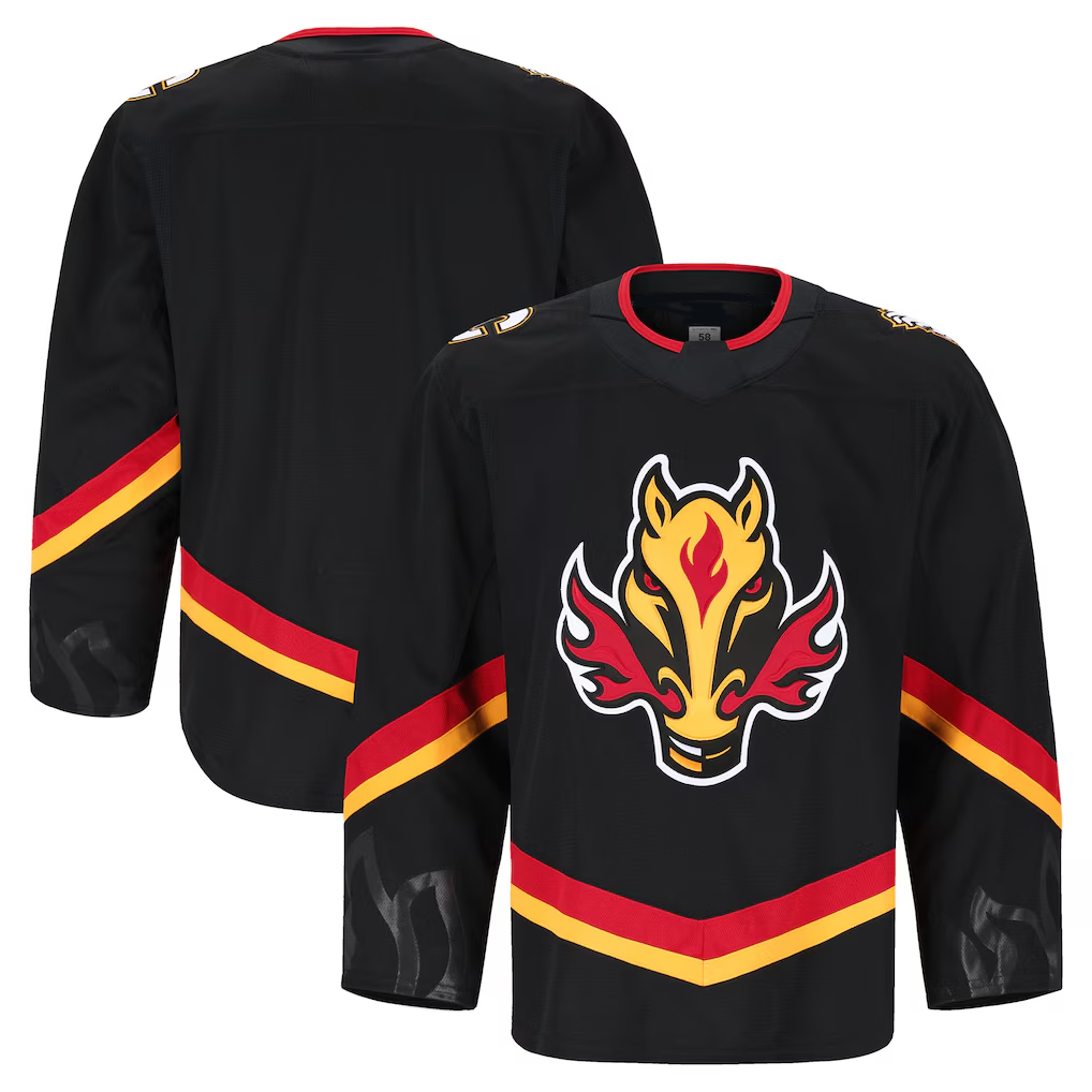 Punc C.Flames Black Alternate Authentic Pro Jerseys