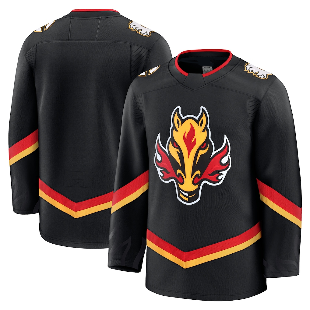 Punc C.Flames Black Alternate Premium Jerseys