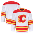 Punc C.Flames White Away Authentic Pro Jerseys