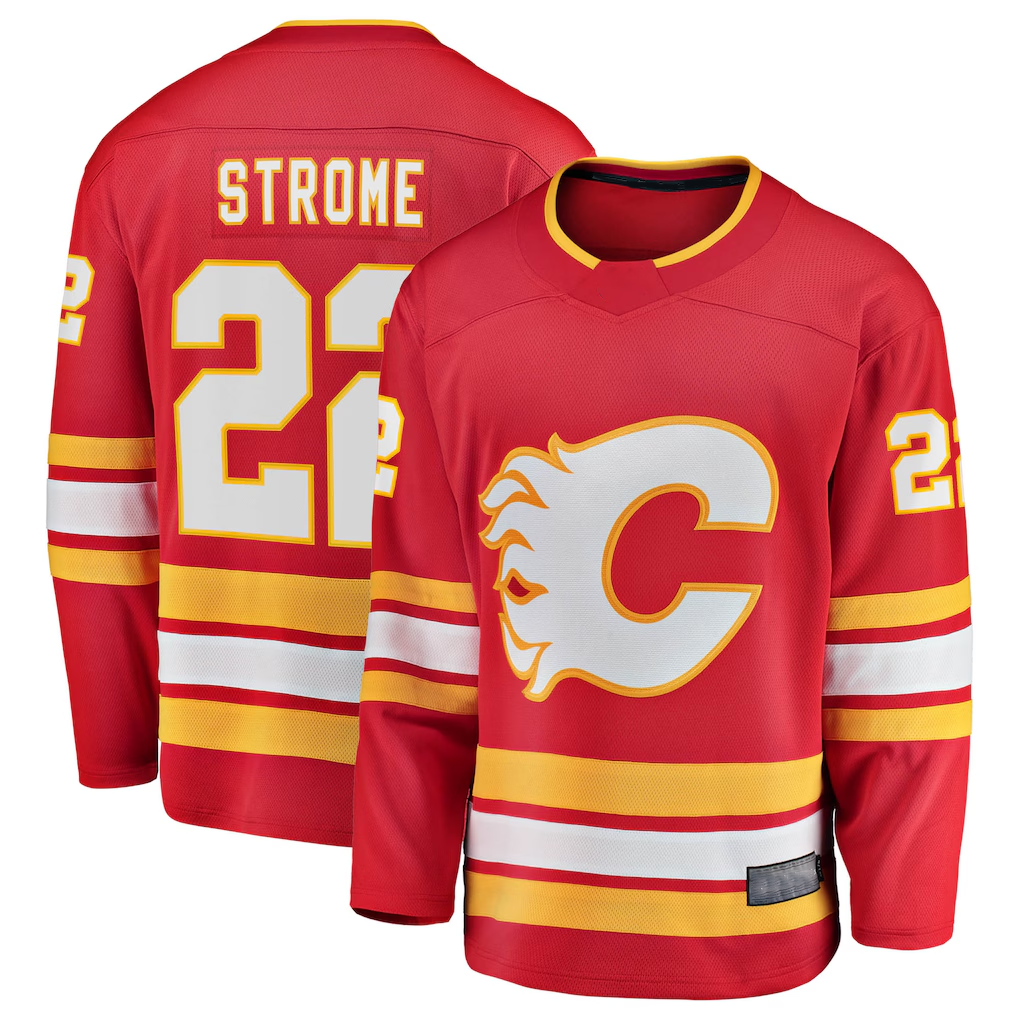 Punc C.Flames #22 Ryan Strome Red Home Breakaway Jerseys