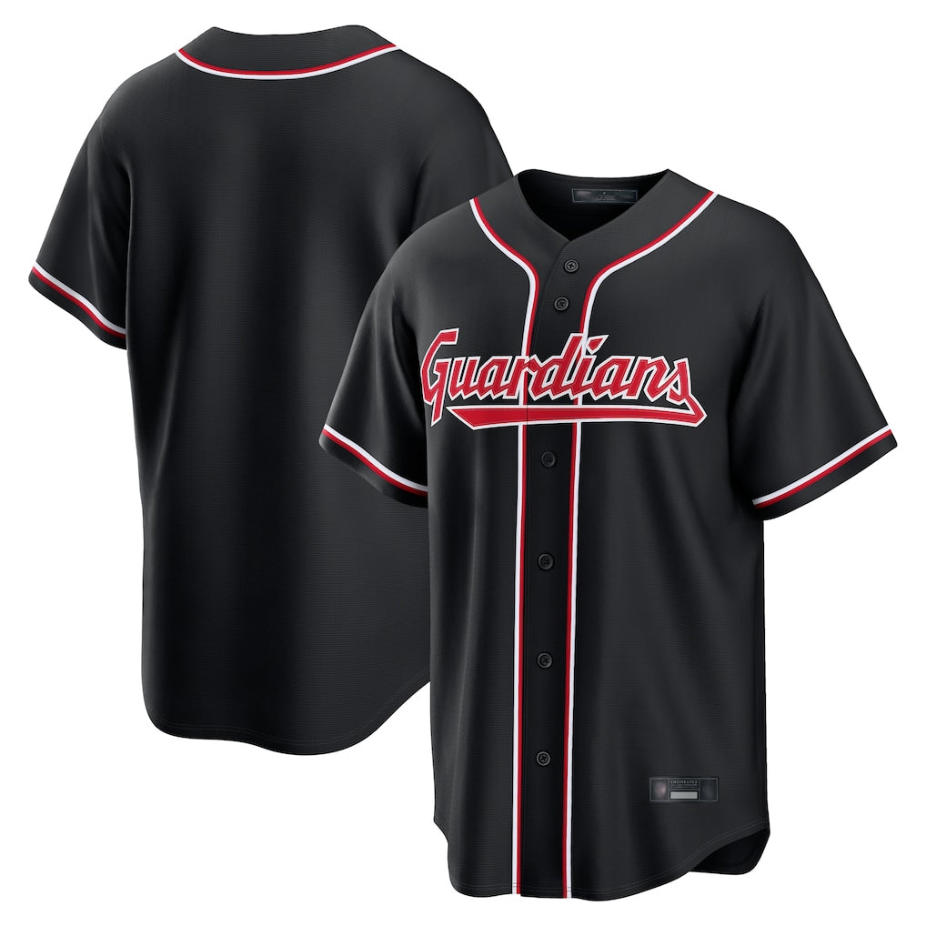 Punc C.Guardians Black Fashion Out Home Game Blank Player Stitched Jerseys