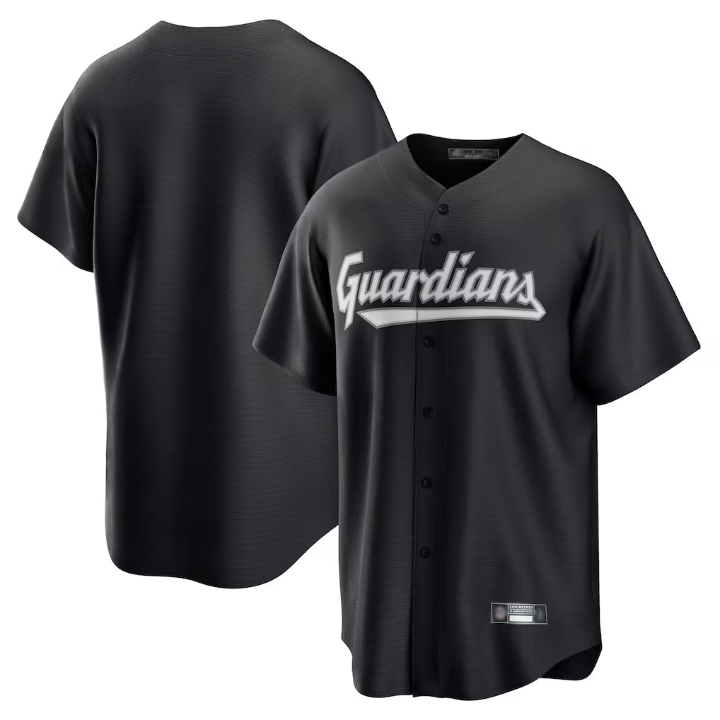 Punc C.Guardians Black Home Game Blank Player Stitched Jerseys
