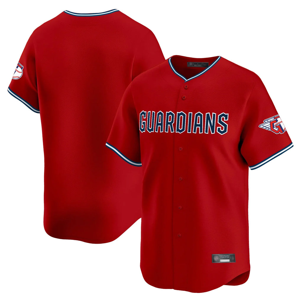 Punc C.Guardians Red Limited Home Blank Player Stitched Jerseys