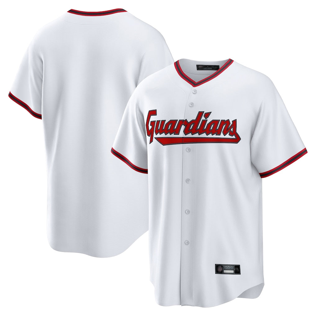 Punc C.Guardians White Game Home Blank Player Stitched Jerseys