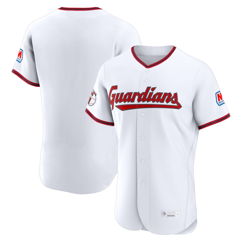 Punc C.Guardians White Limited Elite Home Blank Player Stitched Jerseys