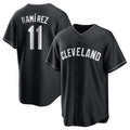Punc C.Guardians #11 Jose Ramirez Player Black Home Game Stitched Jerseys