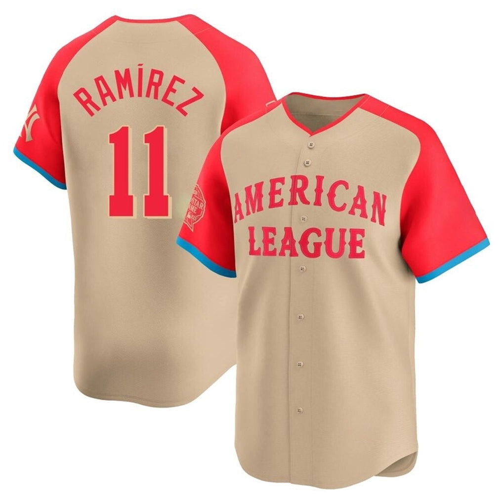Punc C.Guardians #11 Jose Ramirez Player Cream American League All-Star Limited Home Stitched Jerseys