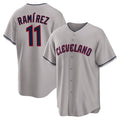 Punc C.Guardians #11 Jose Ramirez Player Gray Game Home Stitched Jerseys