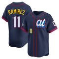 Punc C.Guardians #11 Jose Ramirez Player Navy American League All-Star Edition Limited Home Stitched Jerseys