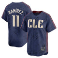 Punc C.Guardians #11 Jose Ramirez Player Navy City Connect Limited Home Stitched Jerseys